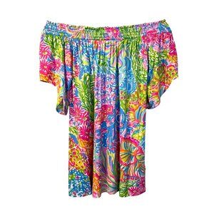 Lilly Pulitzer Colorful Off-Shoulder Top